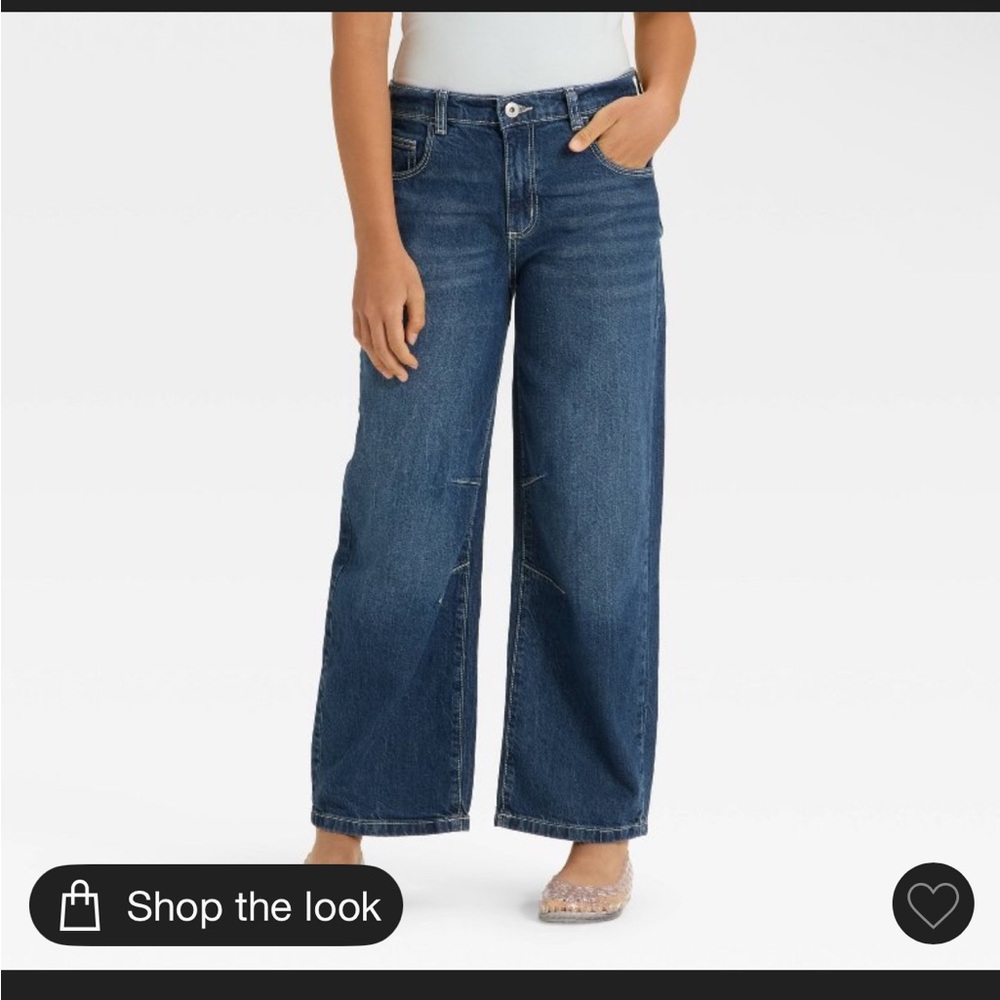 Girls art class barrel jeans